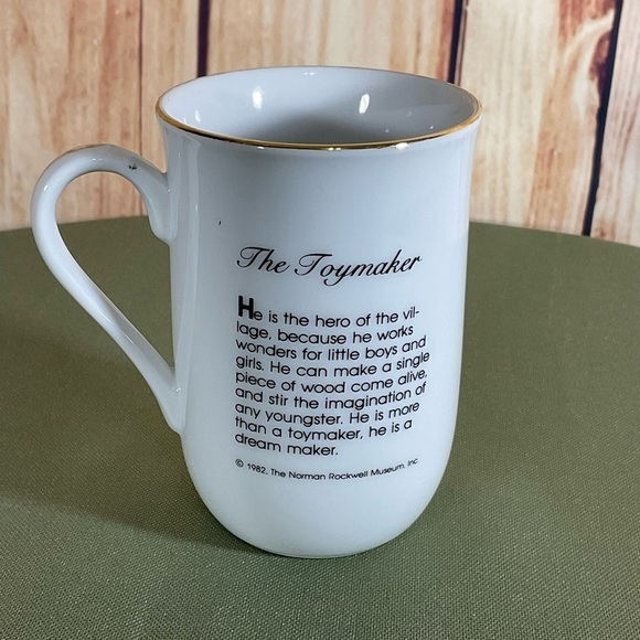 VTG 1982 Norman Rockwell Museum "The Toy Maker" Collectible Coffee Mug Tea‎ Cup - Picture 2 of 8